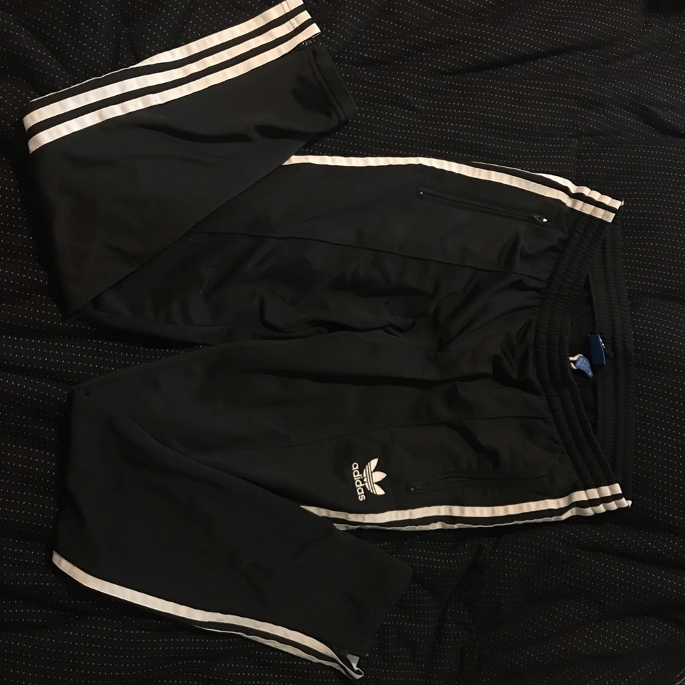 Adidas zip sweat pants